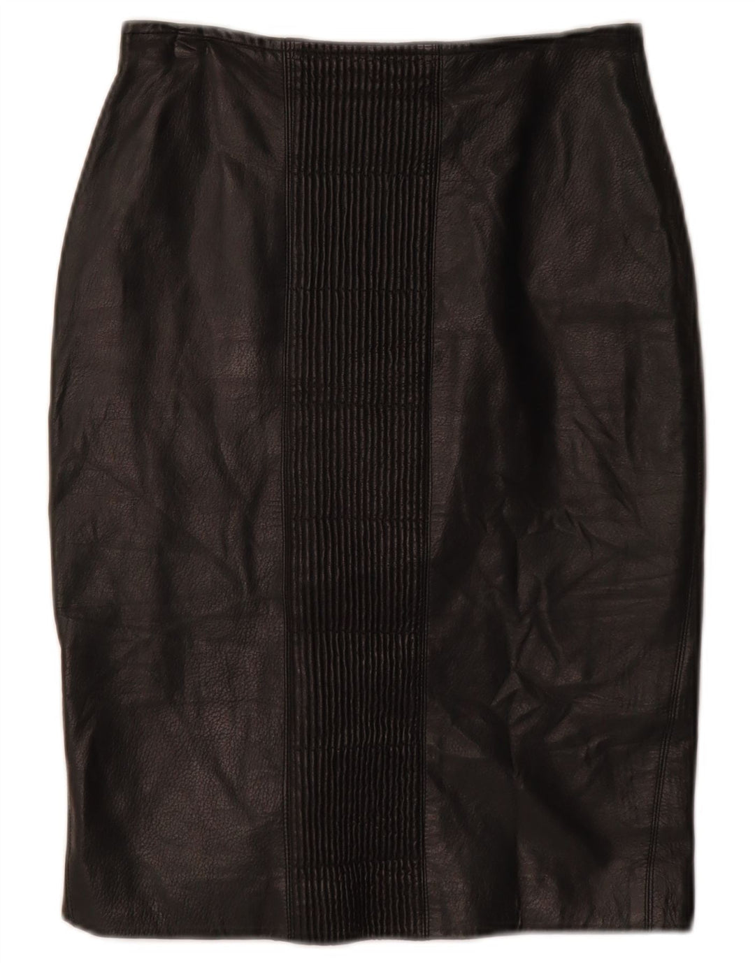 VINTAGE lædernederdel til kvinder W26 Lille sort