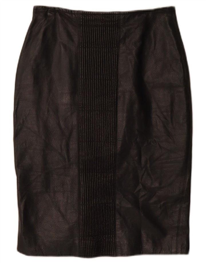 VINTAGE lædernederdel til kvinder W26 Lille sort