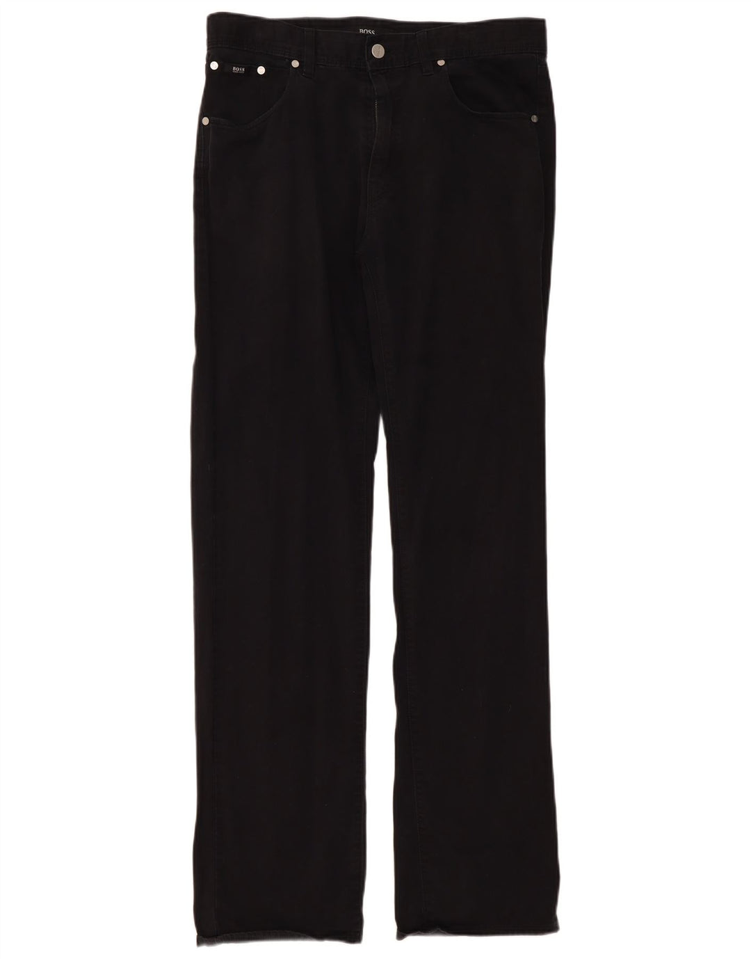 Hugo Boss Straight Jeans til mænd W34 L34 Sort bomuld