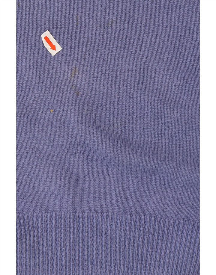 Marks & Spencer Herre Blue Harbor V-hals sweater Stor blå bomuld