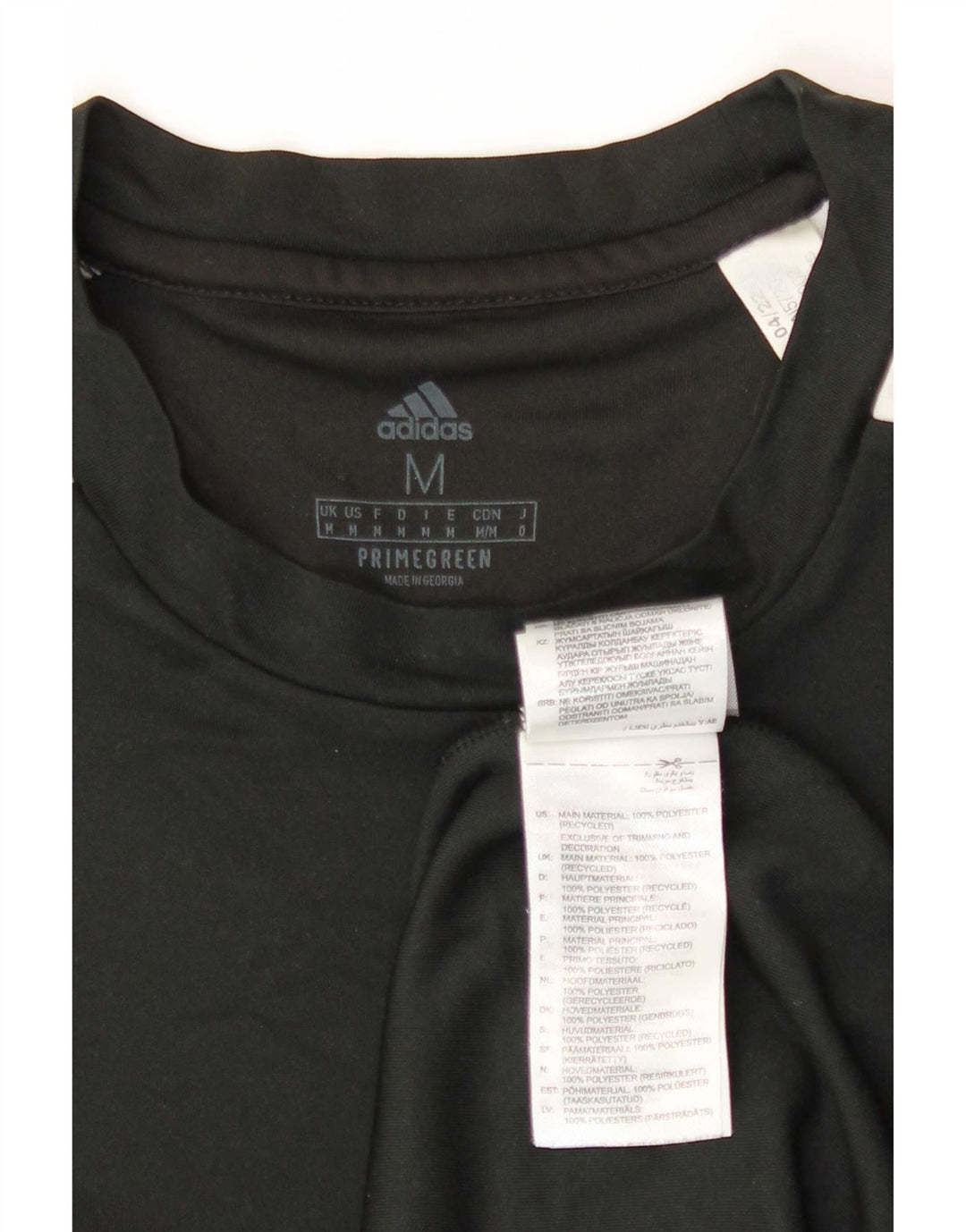 Adidas Herre Aeroready Grafisk T-Shirt Top Medium Sort Colourblock