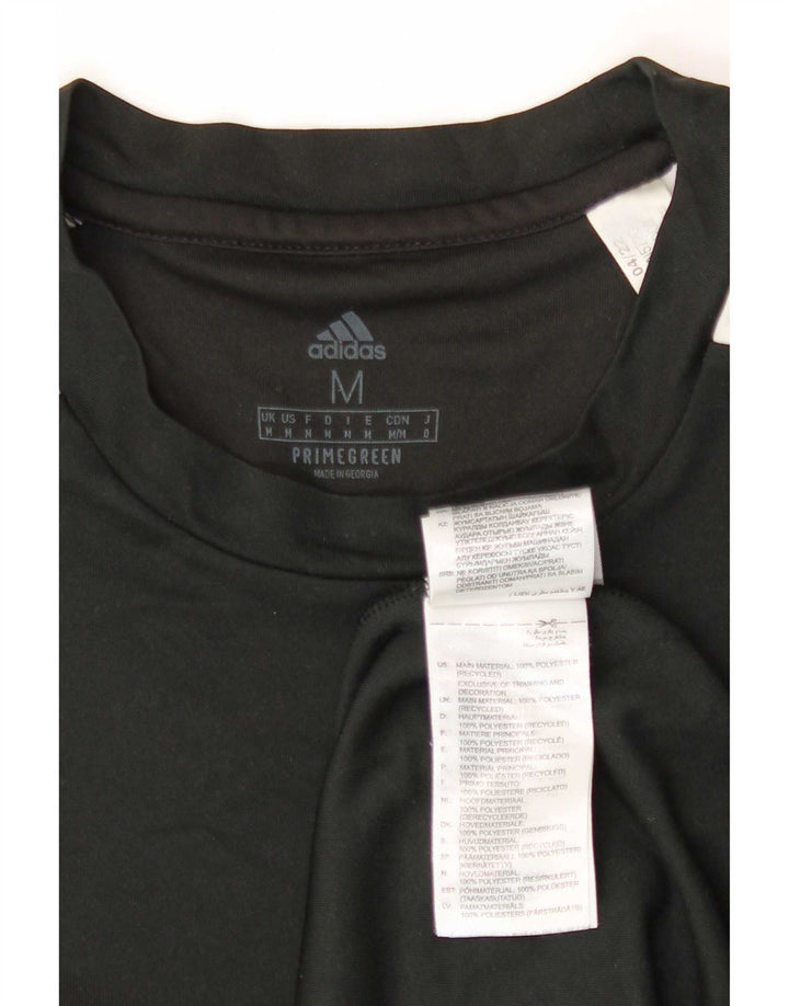 Adidas Herre Aeroready Grafisk T-Shirt Top Medium Sort Colourblock