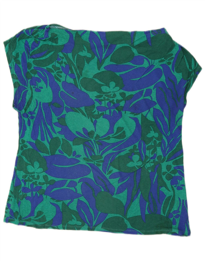 Max Mara Dame Weekend Bluse Top UK 12 Medium Blue Floral