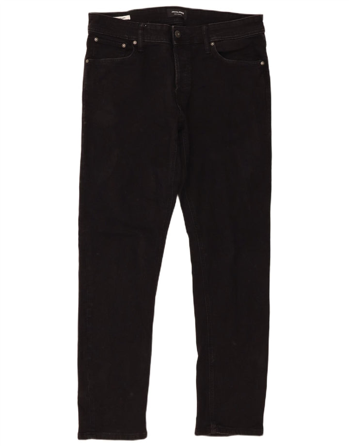 Jack & Jones Herre Slim Jeans W34 L32 Sort Bomuld