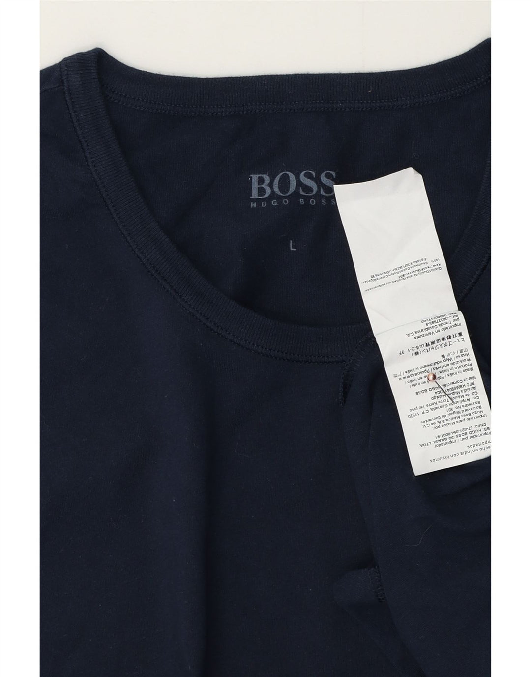 Hugo Boss Herre T-Shirt Top Stor Marineblå Bomuld