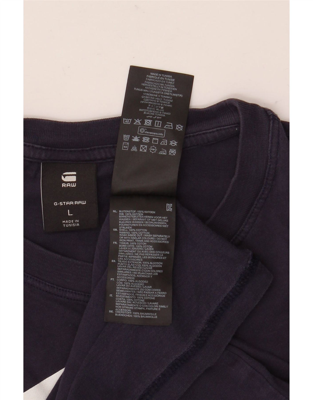 G-Star Herre grafisk T-shirt Top Stor marineblå bomuld