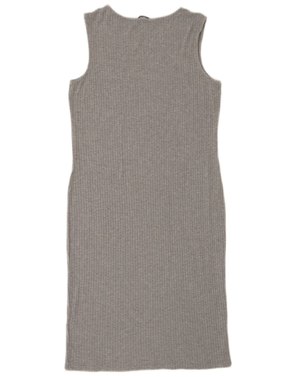 Marks & Spencer Dame Ærmeløs Bodycon Dress UK 12 Medium Grey Viscose