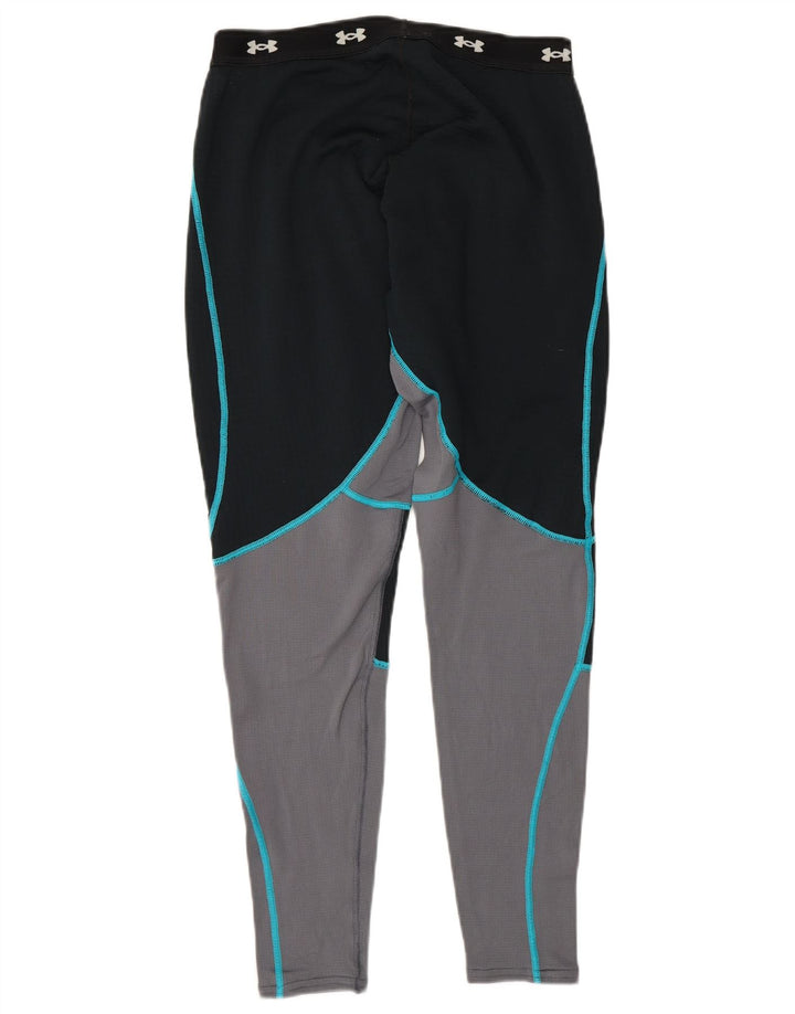 Under Armour Grafiske Leggings til kvinder UK 12 Medium Navy Blue Colourblock