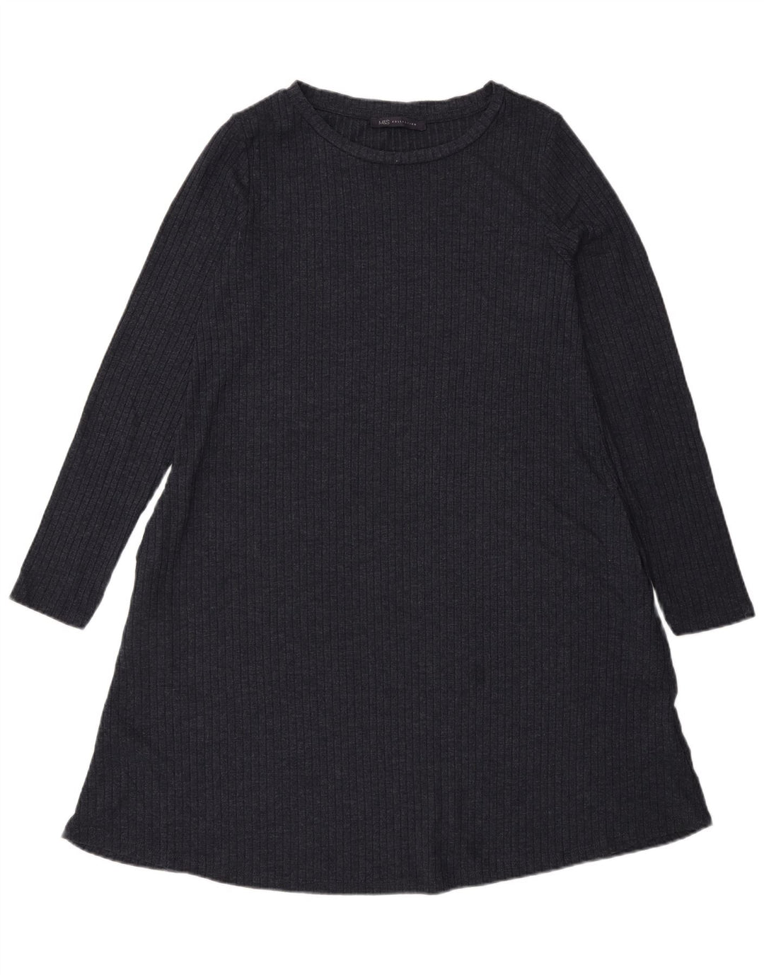 Marks & Spencer Dame Jumper Dress UK 10 Small Grå Polyester