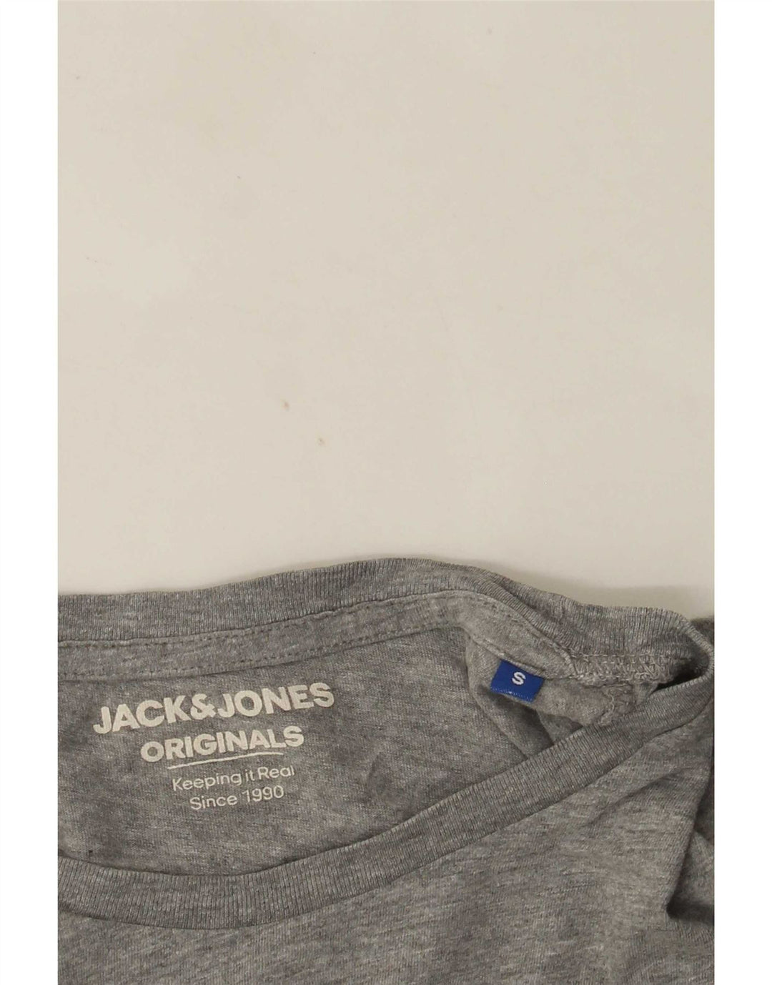 Jack & Jones Herre T-Shirt Top Lille Grå Colourblock