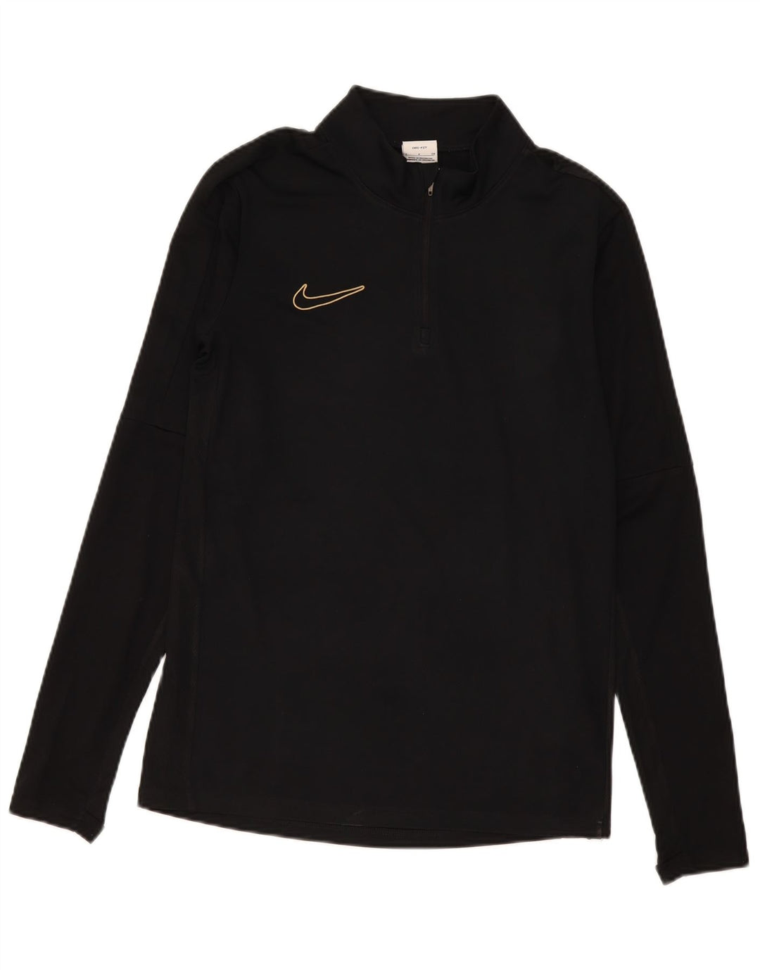 Nike Herre Dri Fit Pullover med lynlås-hals Træningsdragt Top Lille sort polyester