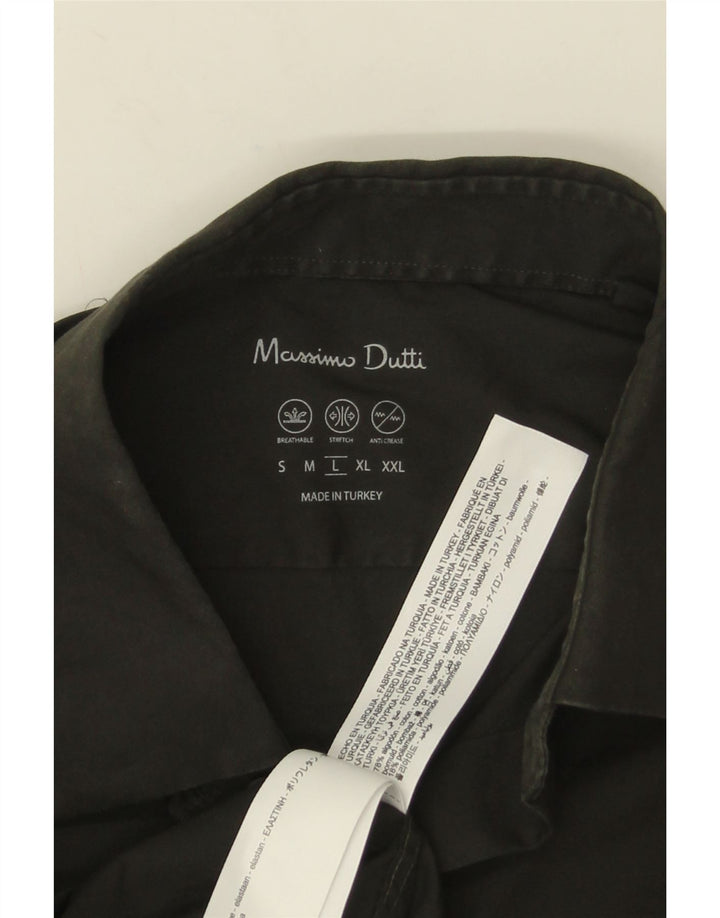 Massimo Dutti Herreskjorte Stor Grøn Bomuld