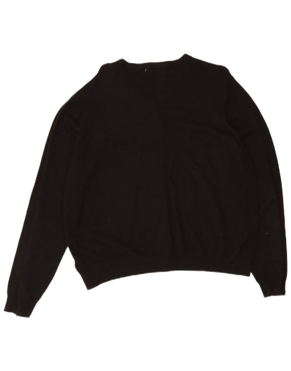 Marks & Spencer Dame Cardigan Sweater UK 22 3XL Sort Viscose