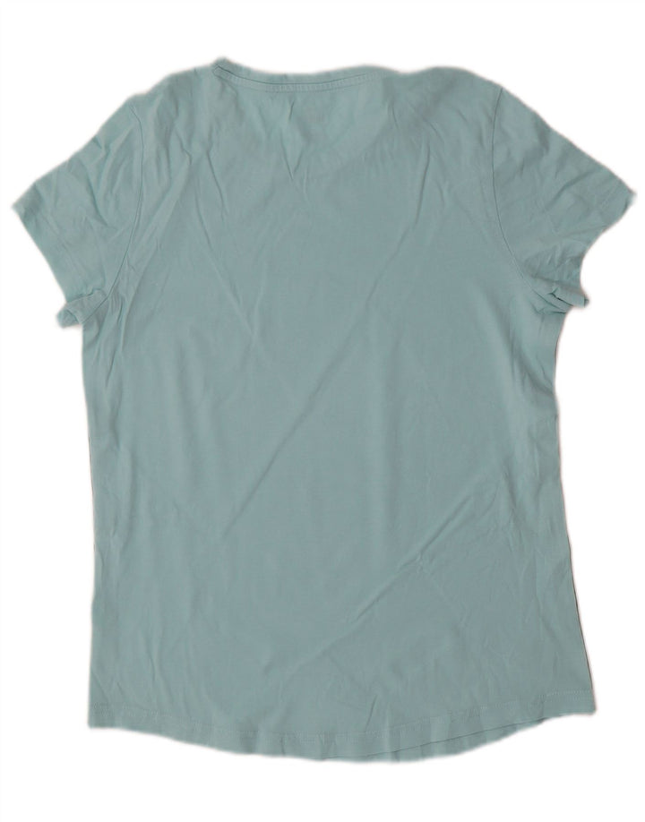 PUMA Grafisk T-shirt top til kvinder DK 12 Medium Blue Colourblock