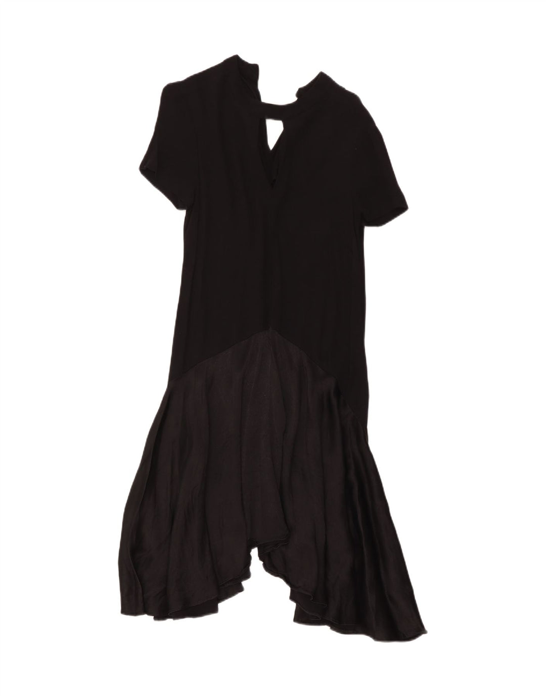 Marks & Spencer Dame Asymmetrisk Kjole UK 10 Lille Sort