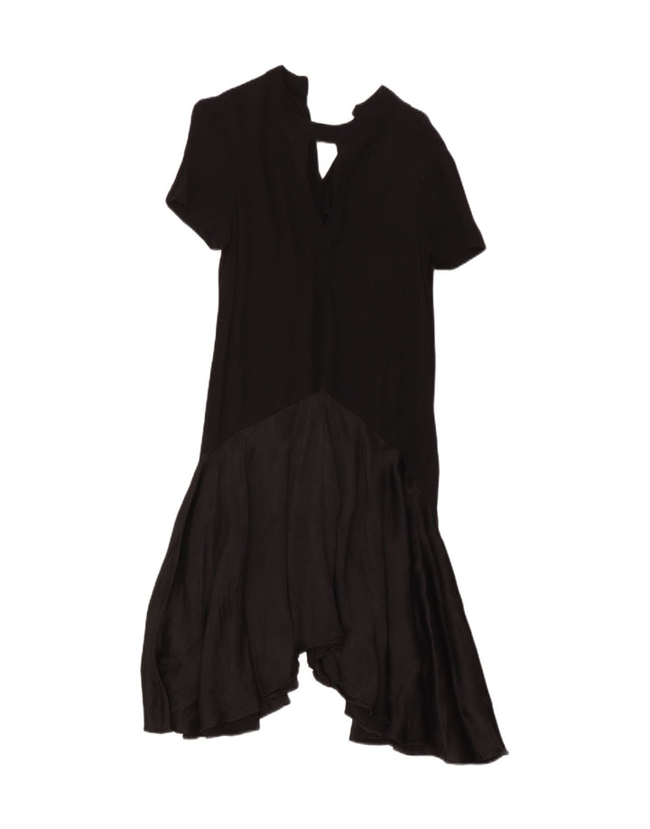 Marks & Spencer Dame Asymmetrisk Kjole UK 10 Lille Sort