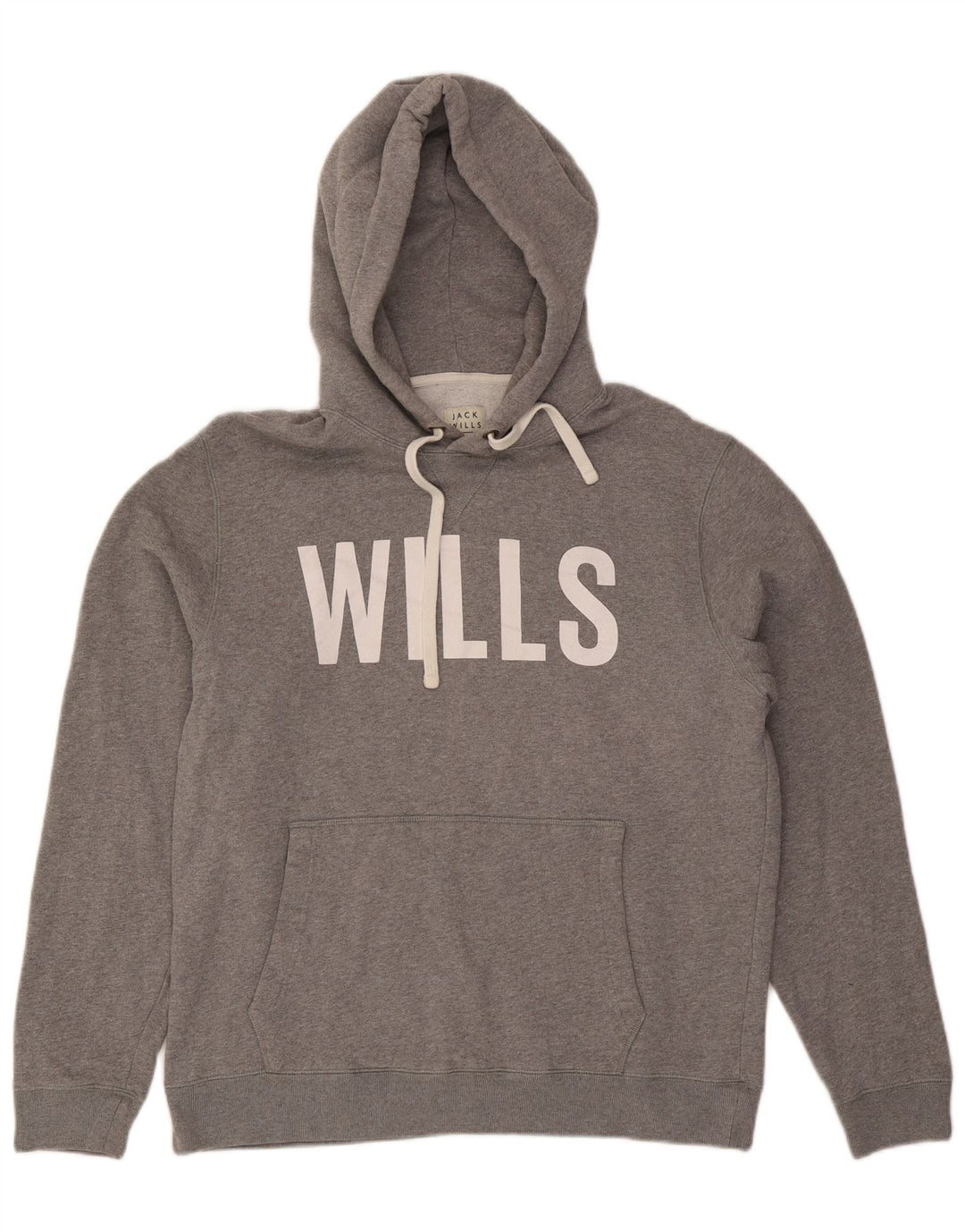 Jack Wills Grafisk hættetrøje til mænd, stor grå bomuld