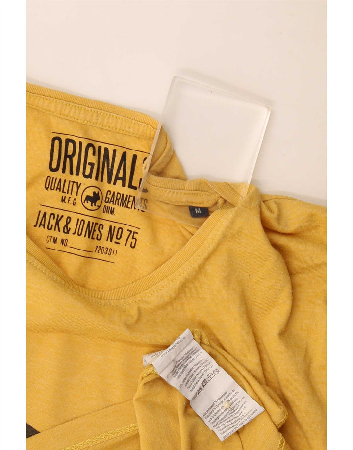 Jack & Jones Herre grafisk T-shirt Top Medium Gul Polyester
