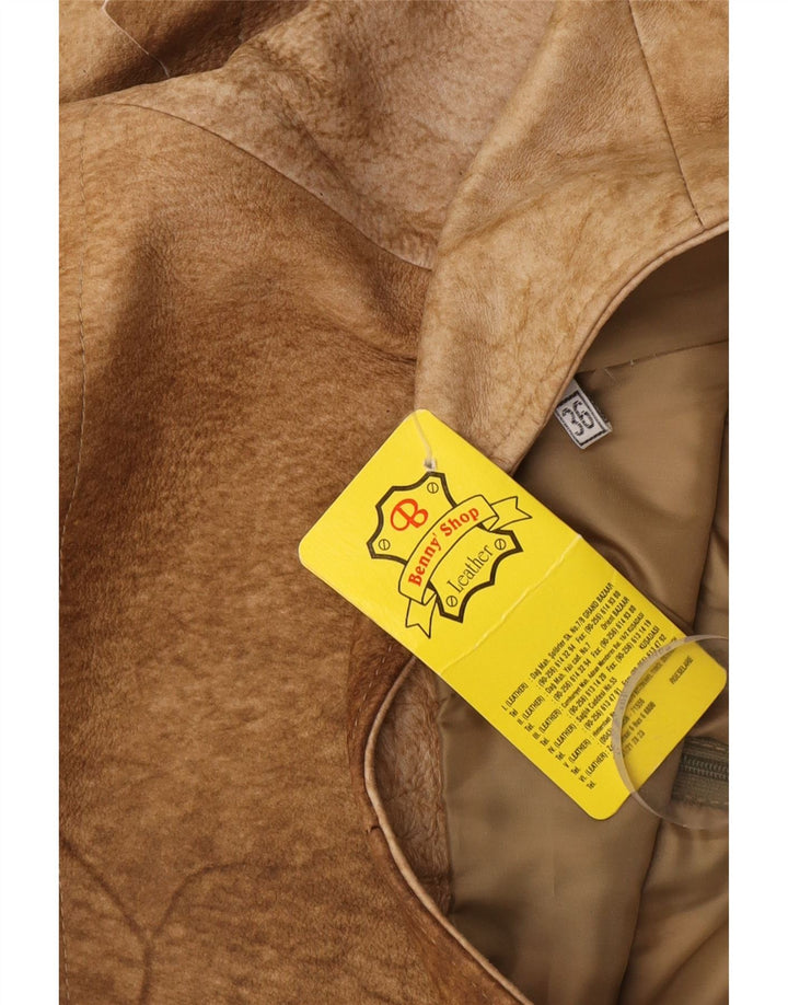 Benny Womens asymmetrisk ruskindsnederdel EU 36 Lille W25 brunt læder