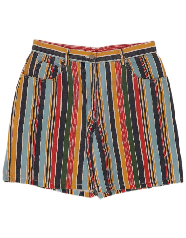 John Baner Kvinder Casual Shorts UK 16 Large W32 Flerfarvet Stribet