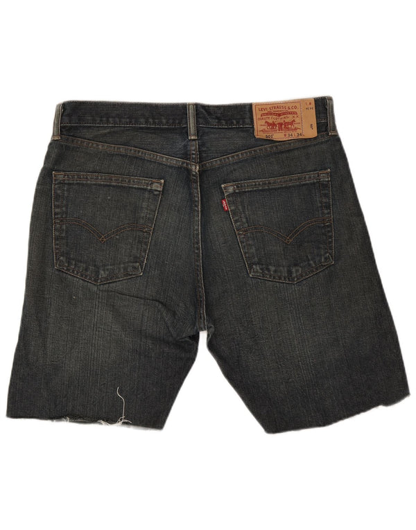 LEVI'S Herre 501 denimshorts W34 Stor blå bomuld