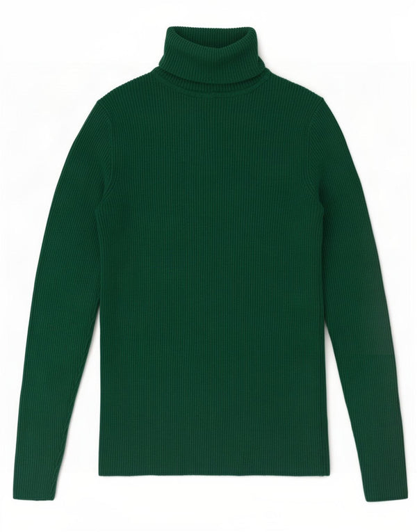Marks & Spencer Dame Rullehals Sweater UK 10 Small Green Viscose