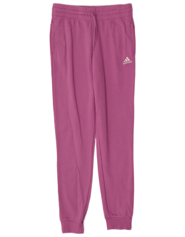 ADIDAS grafiske træningsdragtbukser til kvinder Joggers UK 8/10 Small Purple