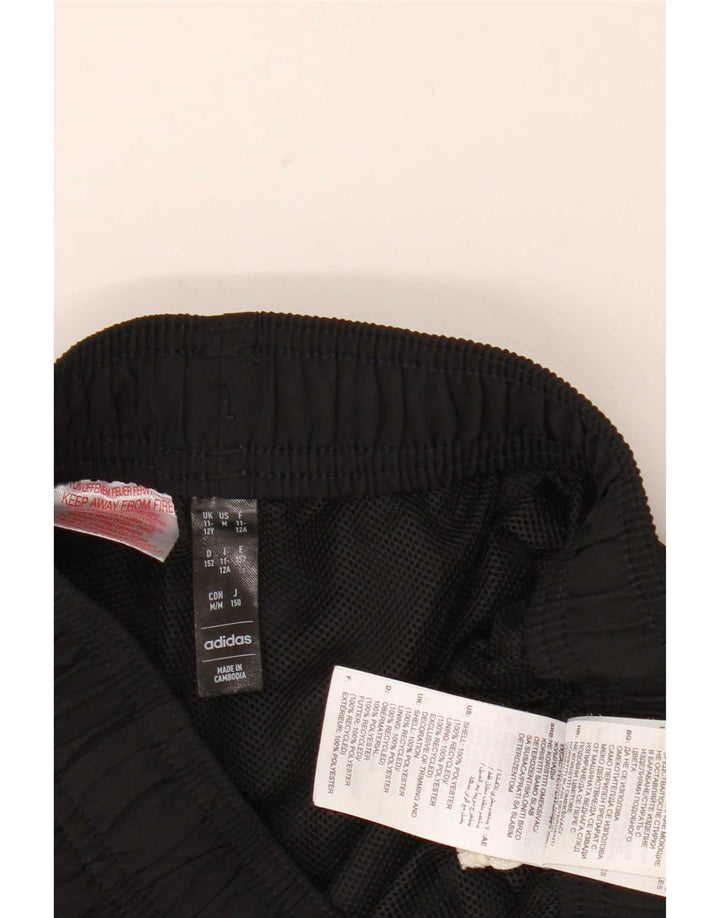 Adidas Drenge Træningsdragt Bukser Joggers 11-12 År Sort Polyester