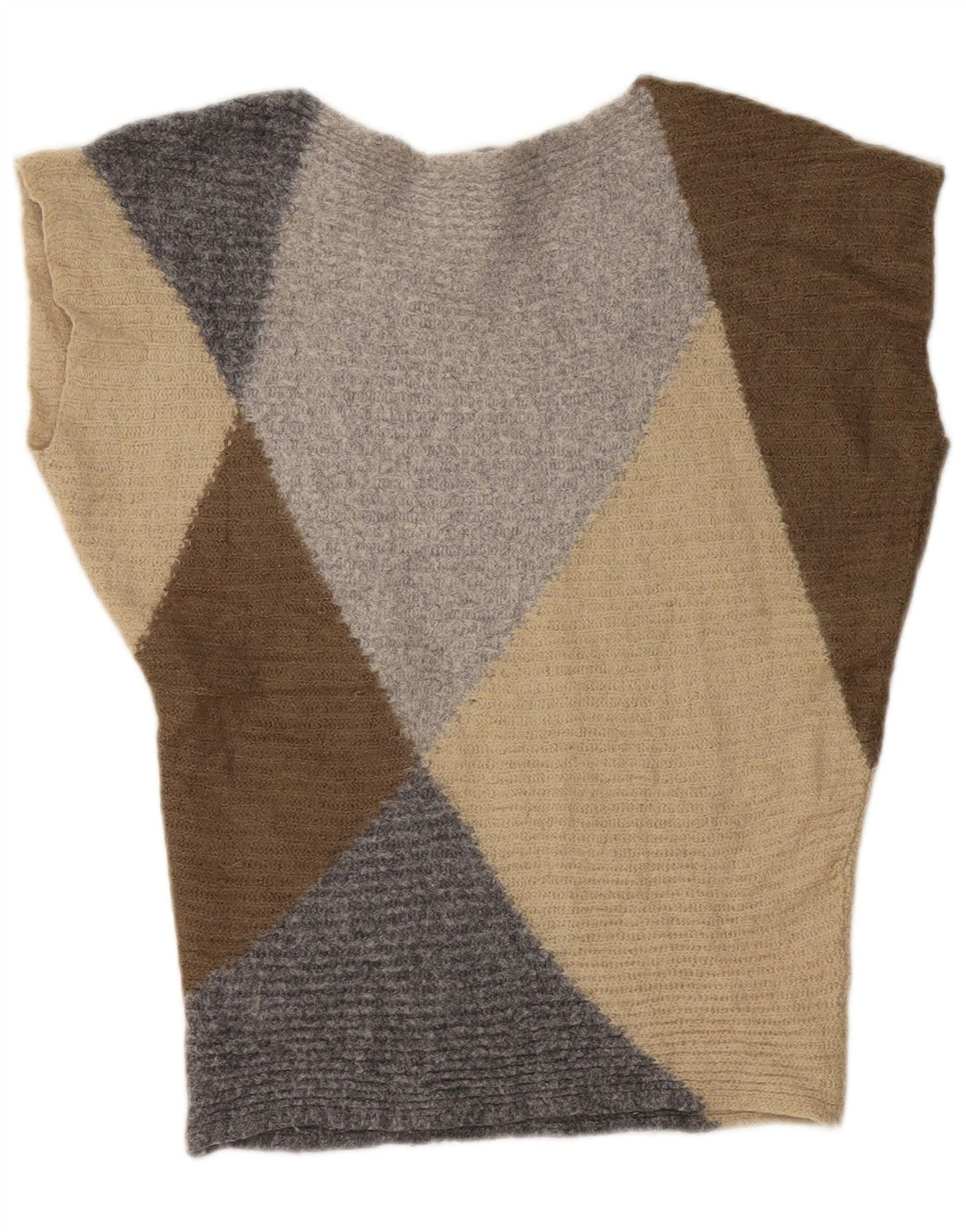 BENETTON Dame Boat Neck Jumper Sweater UK 14 Medium Flerfarvet