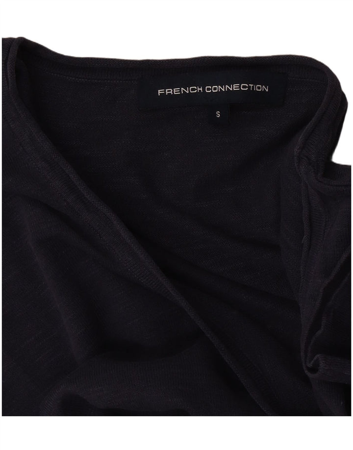 French Connection Dame Oversized Bluse Top UK 10 Small Navy Blue