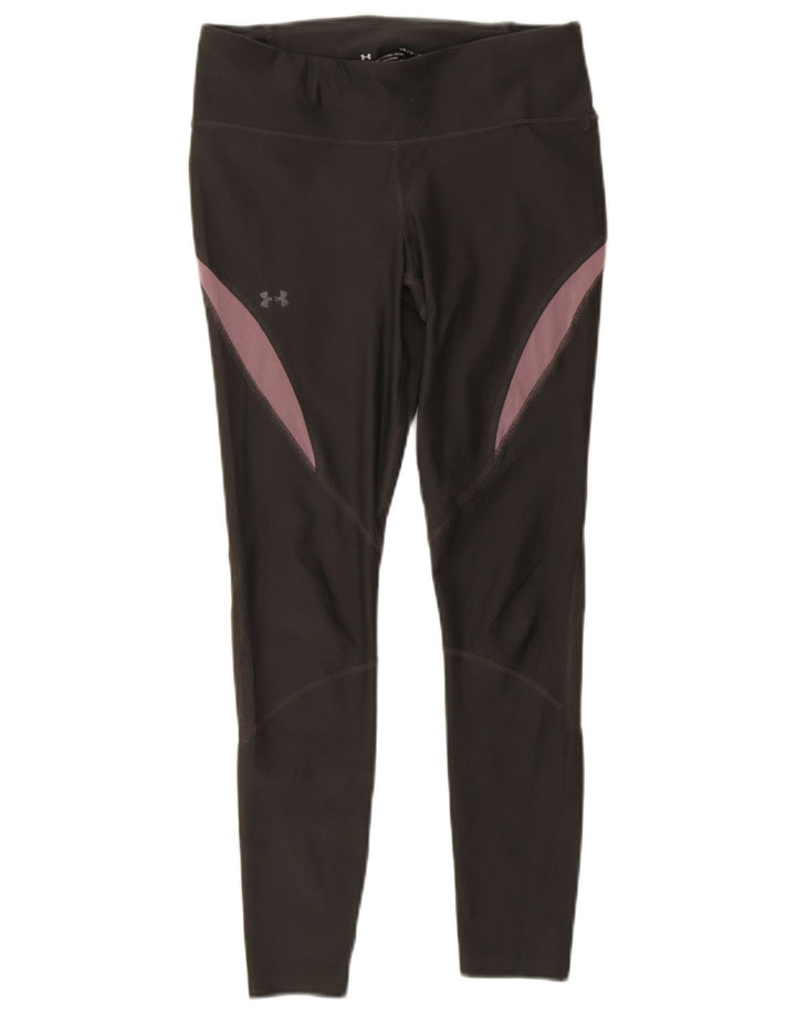 Under Armour Dame Dri Fit Crop Leggings UK 14 Medium Grey Colourblock