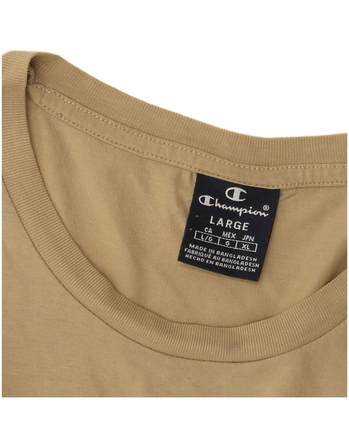 CHAMPION Dame T-Shirt Top UK 16 Large Beige