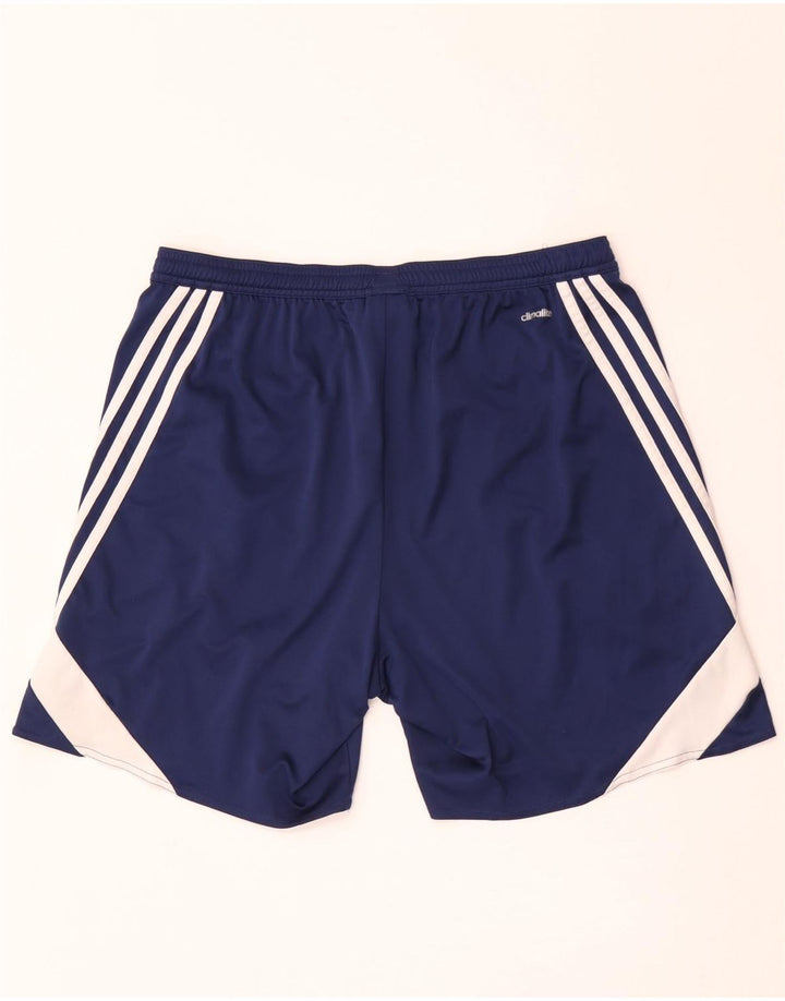 Adidas Herre Climalite Sportshorts Large Navy Blue Colourblock Polyester
