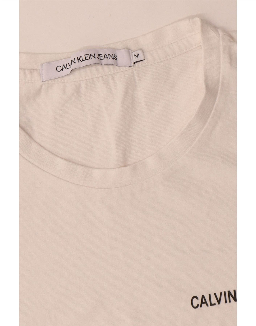 Calvin Klein Jeans Herre T-Shirt Top Medium White