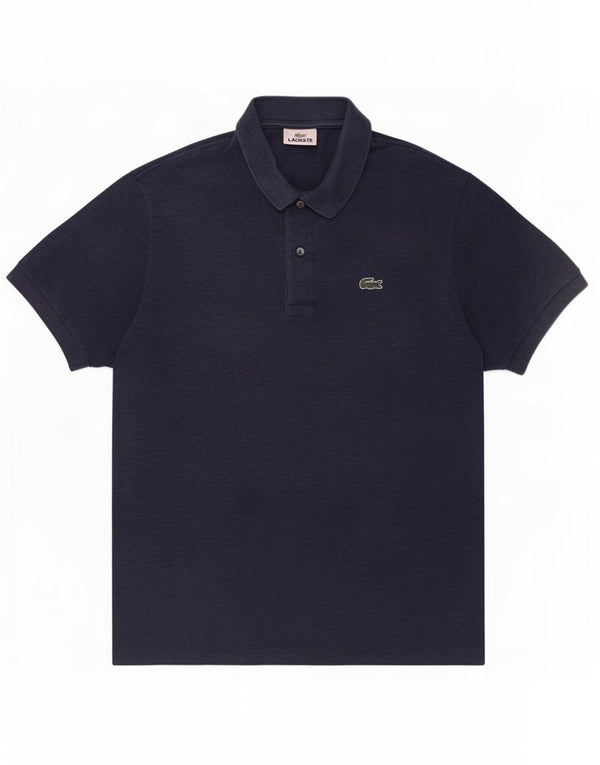 Lacoste Mens Polo Shirt Size 5 Large Navy Blue Cotton