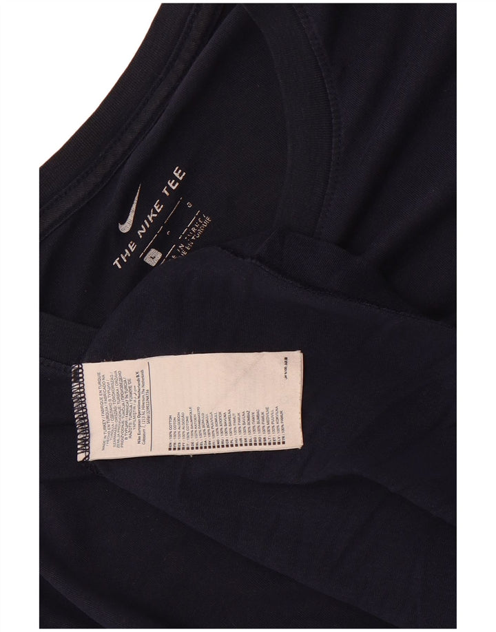 Nike T-shirt top til mænd, stor marineblå bomuld