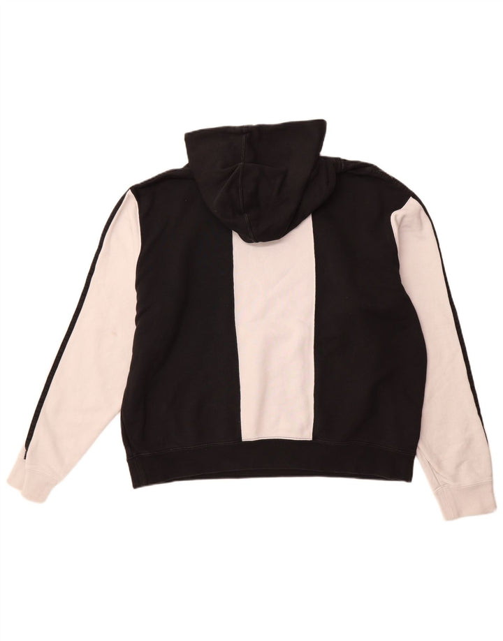 ADIDAS Grafisk hættetrøje til mænd Stor Sort Colourblock Bomuld