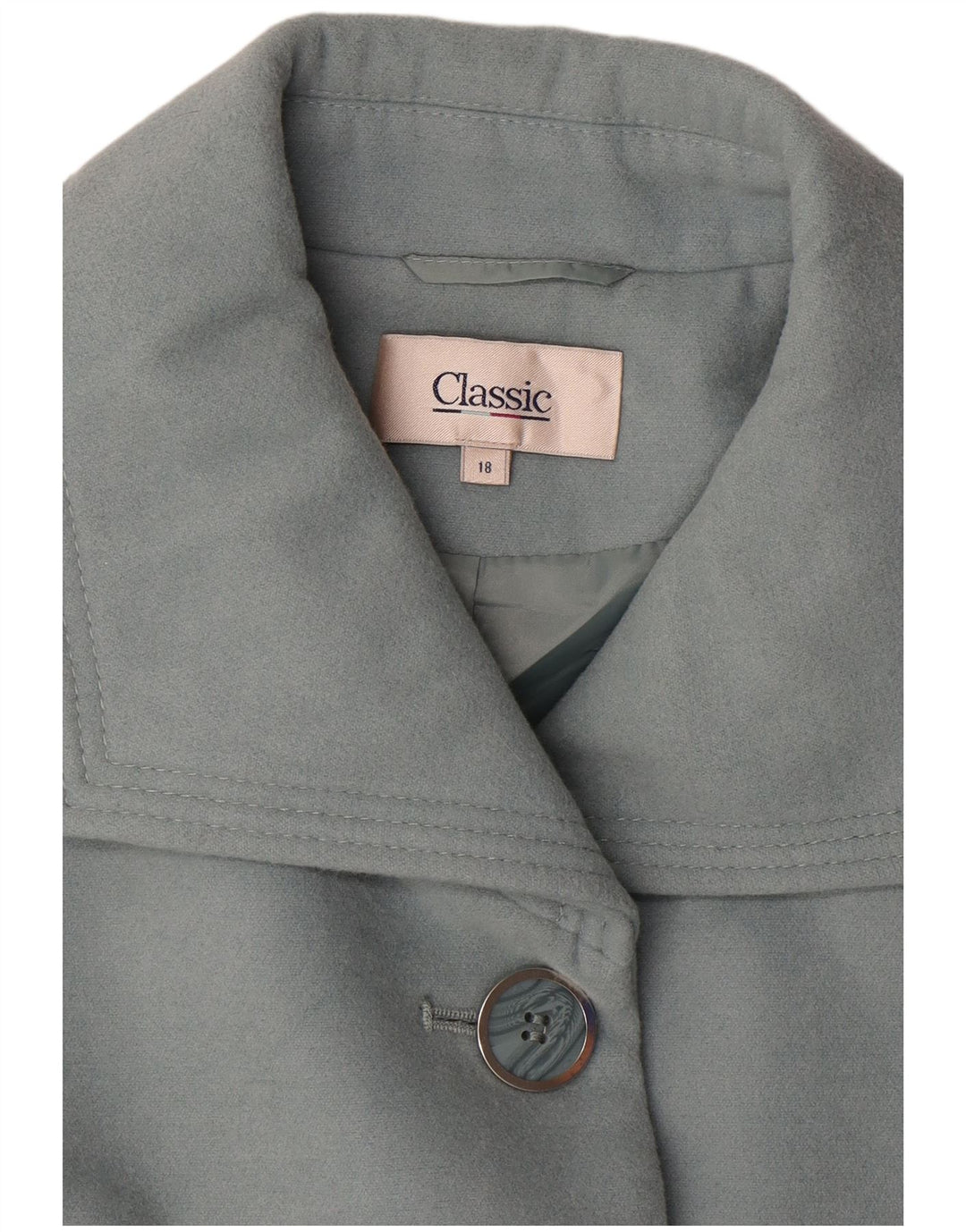 CLASSIC Dame 4-knaps blazerjakke UK 18 XL Blå polyester