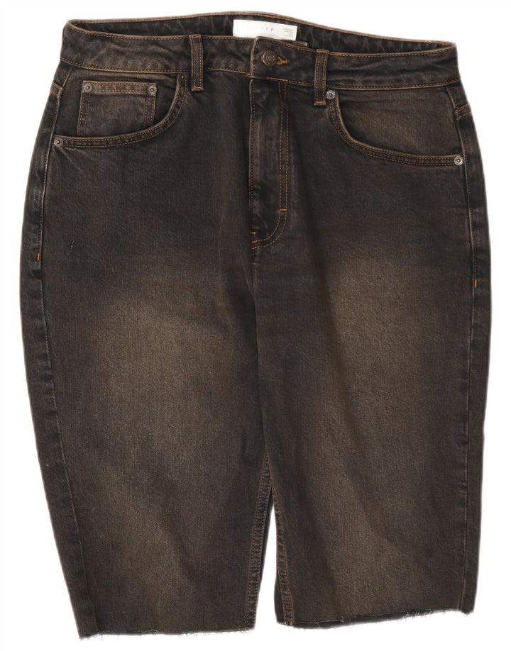 Topshop Dame Denim Shorts W30 Medium Sort Bomuld