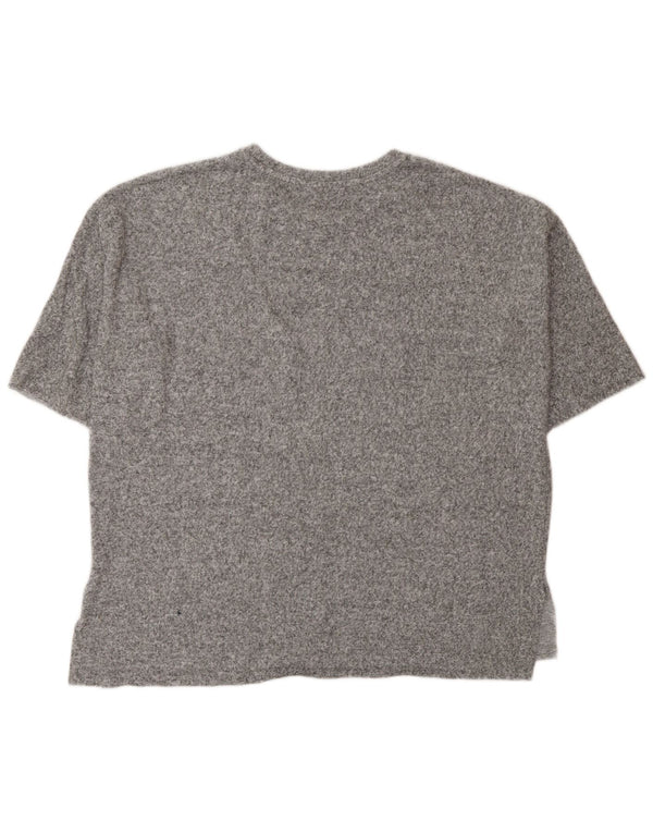 Zara Dame Trafaluc Oversized T-Shirt Top UK 10 Small Grey Flecked