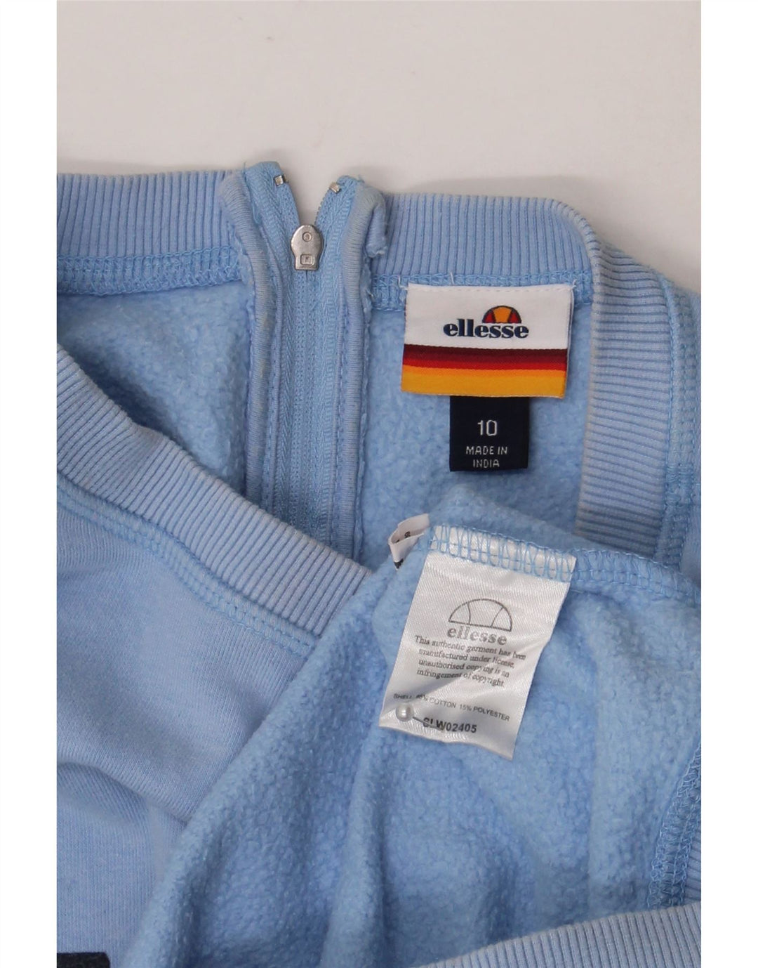 Ellesse Womens Grafisk Oversized Sweatshirt Jumper UK 10 Small Blue Cotton