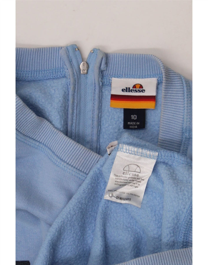 Ellesse Womens Grafisk Oversized Sweatshirt Jumper UK 10 Small Blue Cotton