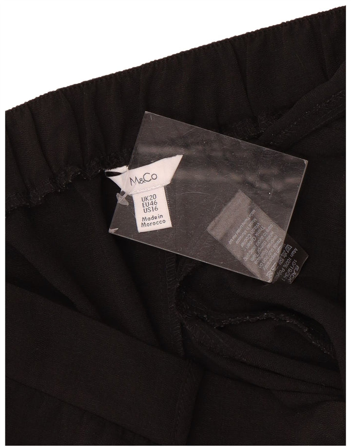 M&Co Dame Chino Shorts UK 20 2XL W40 Sort Polyester