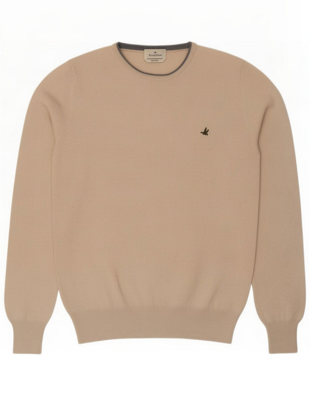 Brooksfield Herre sweater med rund hals IT 50 Medium Beige Uld