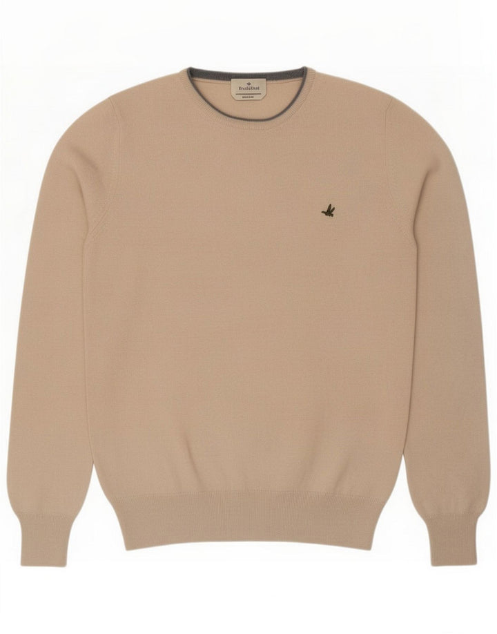 Brooksfield Herre sweater med rund hals IT 50 Medium Beige Uld