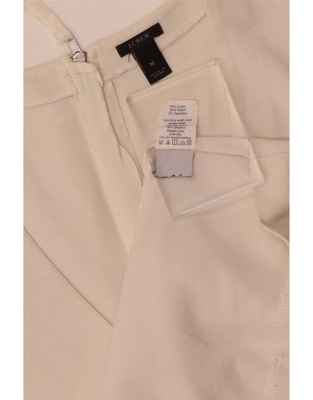 J. Crew Dame ærmeløs bluse Top UK 12 Medium White Bomuld