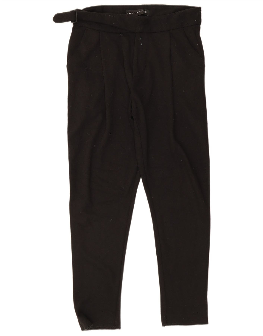 Zara Herre Tapered Suit Bukser Medium W31 L27 Sort Polyester
