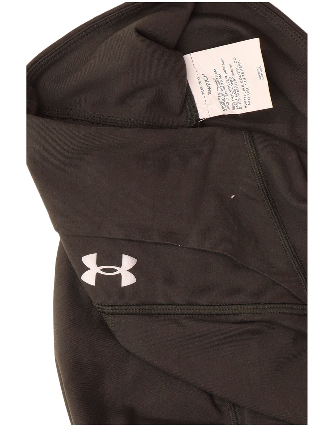 UNDER ARMOUR Leggings til kvinder UK 10 Small Khaki Colourblock Polyester