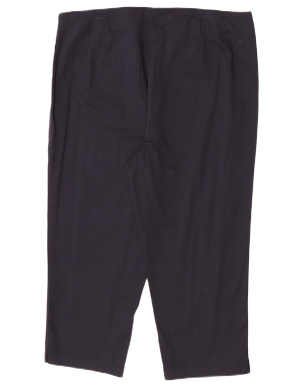 Marks & Spencer Dame Capri Bukser UK 14 Large W32 L20 Marineblå Bomuld