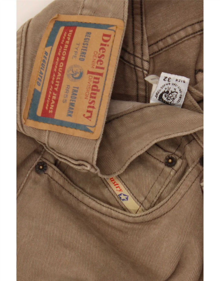 Diesel Straight Jeans til mænd W32 L33 Brun bomuld